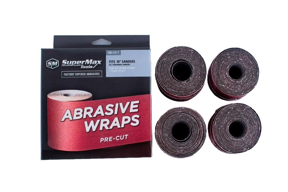 Supermax Tools 4 pack Box 36 80 120 Grit Pre-Cut abrasive for 16 In. Drum, large image number 1