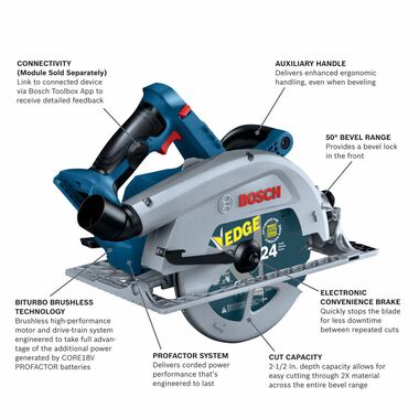 Bosch PROFACTOR Strong Arm 7-1/4in Circular Saw 18V (Bare Tool), large image number 1