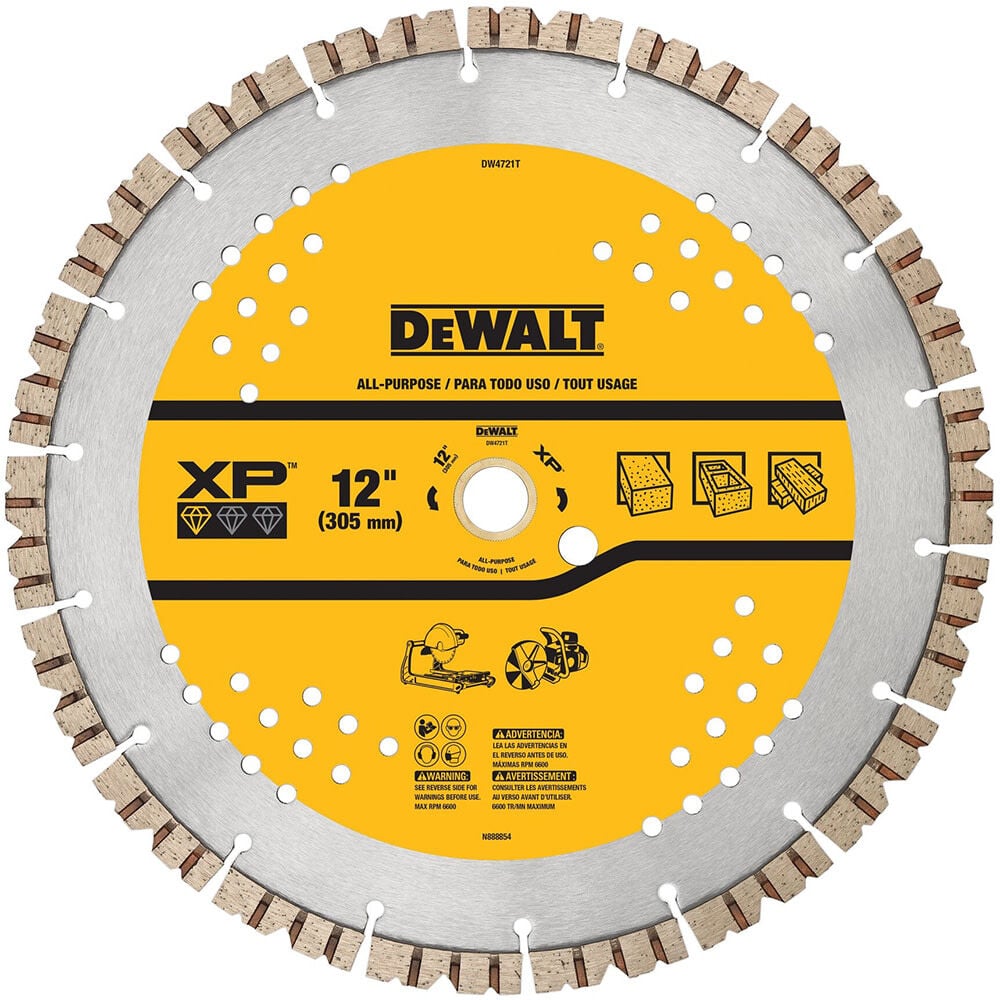 DEWALT XP All-Purpose 12 Inch Segmented Rim Diamond Blade for General Purpose Concrete, large image number 1