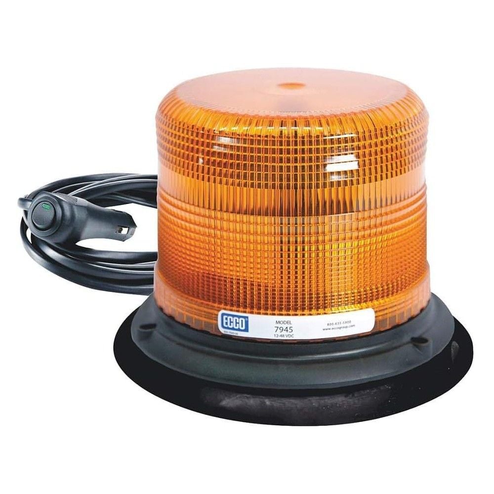 Ecco 7945 Series Pulse II 12-48VDC Amber Vaccum Mount LED Beacon Light, large image number 2