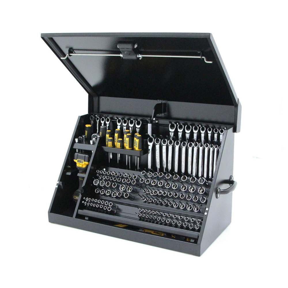 DEWALT 30 Inch x 15 Inch Black Steel Triangle Toolbox – TOOLBOX ONLY – DXTB36BB