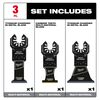 Milwaukee OPEN-LOK 3PC MULTI-MATERIAL CUTTING MULTI-TOOL BLADE VARIETY PACK, small image number 3