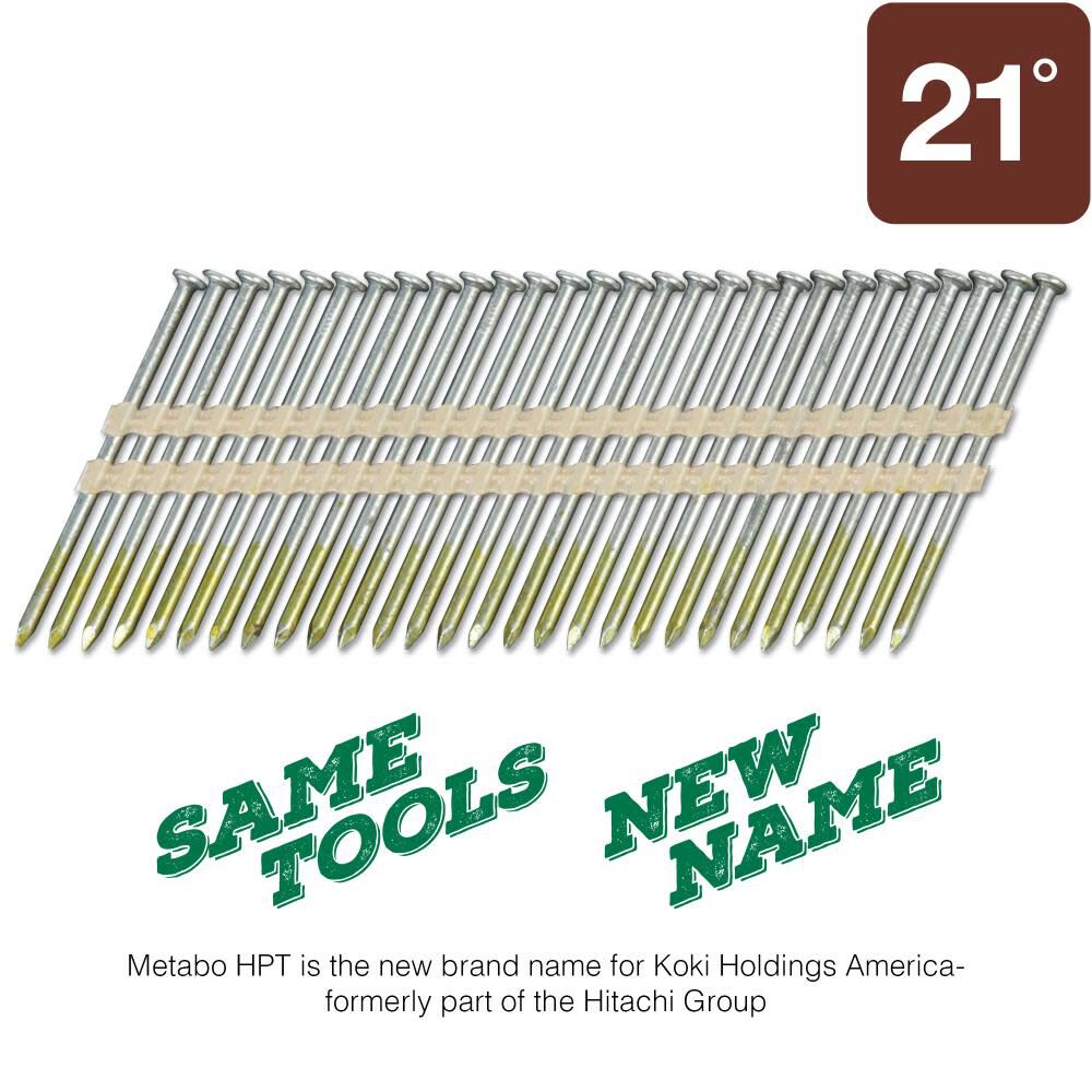 Metabo HPT 3in x .131 Brite Smooth Full Round Head Basic Plastic Strip Framing Nails 4000 Nails, large image number 6