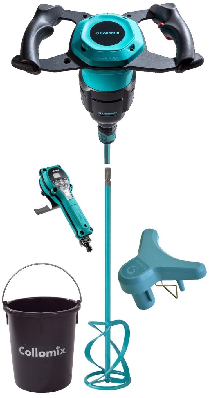 Collomix XG1 Classic Mixer Heavy Duty 3-Blade Paddle 9 Gallon Heavy-Duty Mixing Bucket Water Dosing Instrument & Dust Extraction Tool