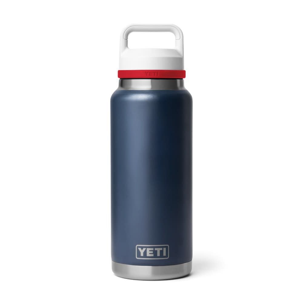 YETI Rambler 36 Oz Water Bottle with Chug Cap Navy/Rescue Red/White – 21071505962