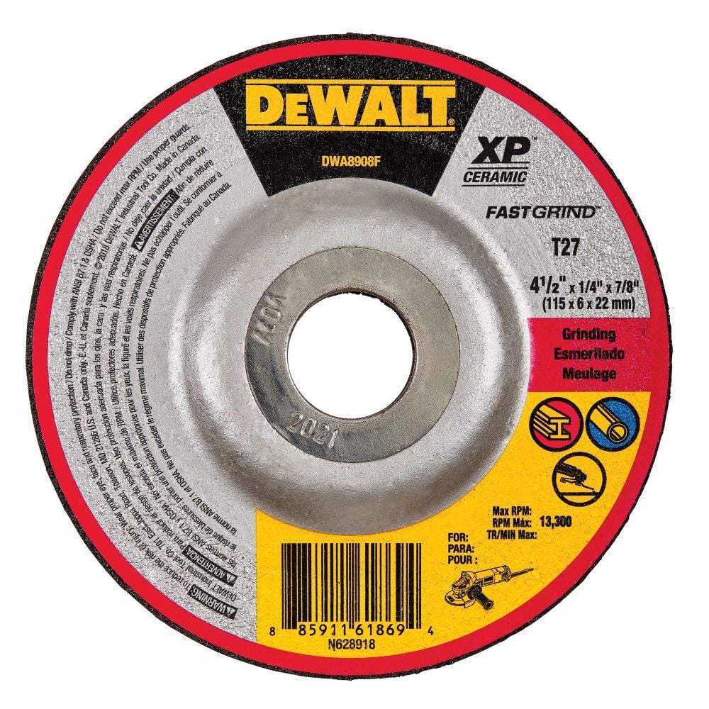 DEWALT 4 1/2in XP Steel Ceramic Abrasive Cut-Off Wheel - DWA8908F