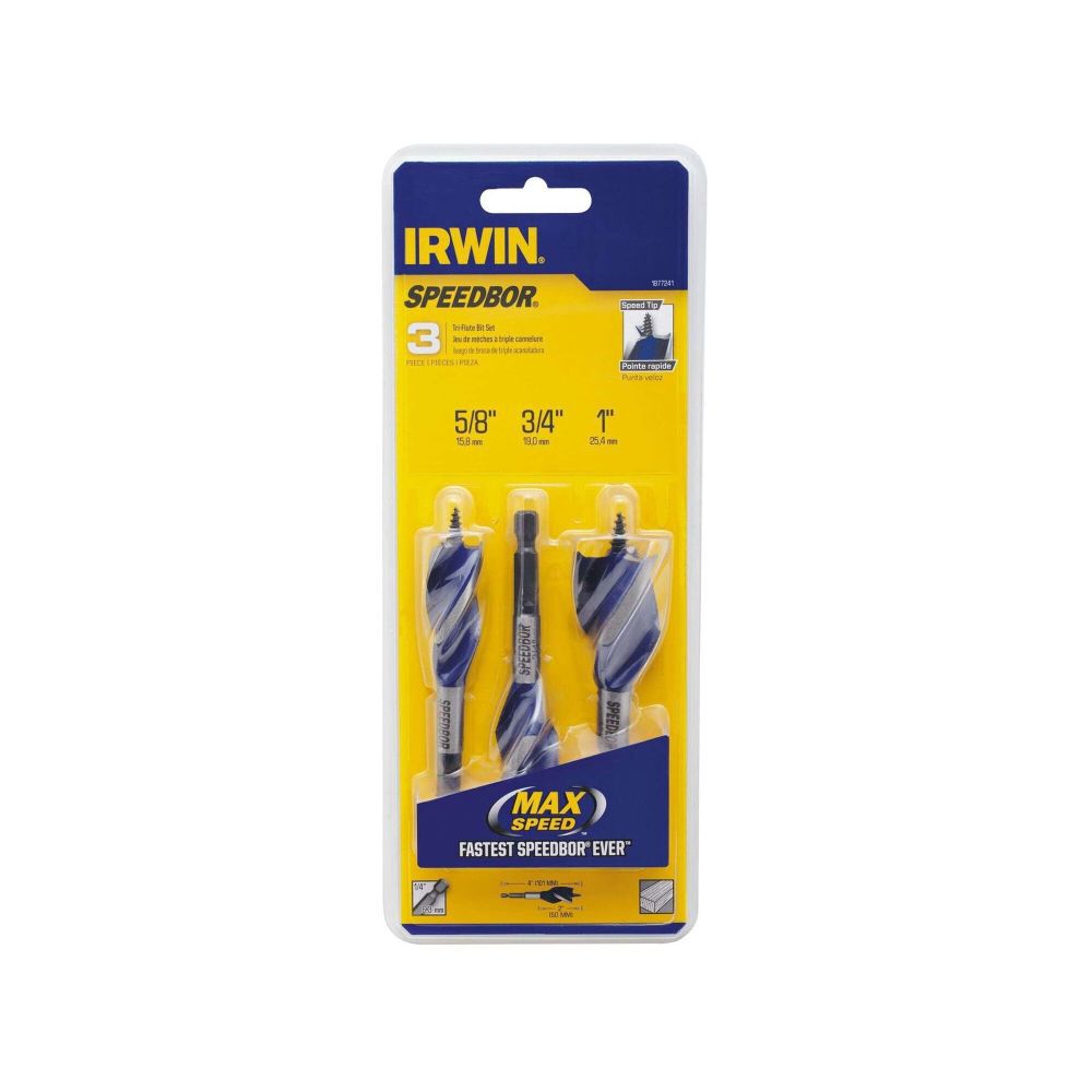 Irwin Speedbor Max Wood Drill Bits 4 Inch 3 Pieces, large image number 3