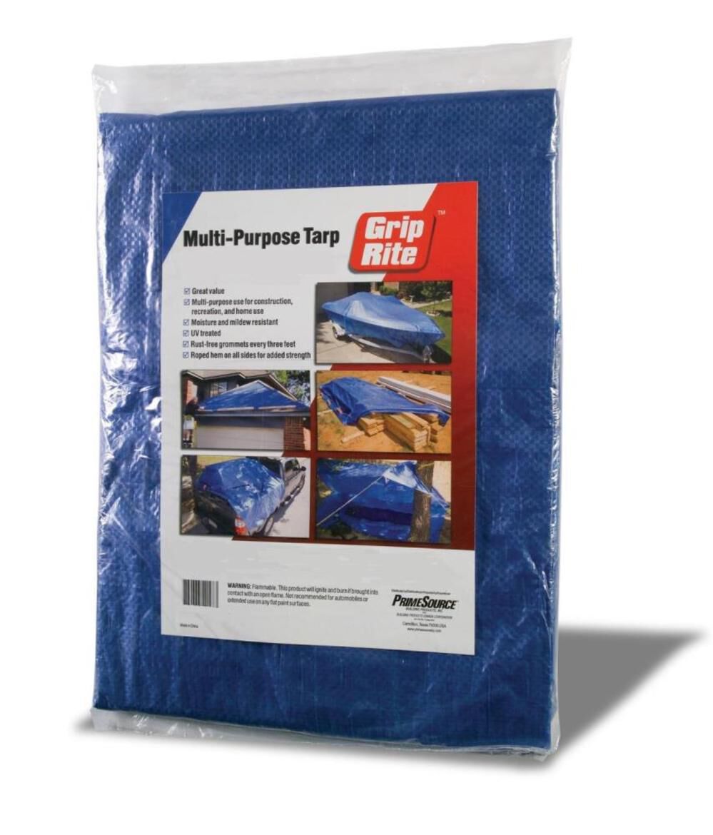 Grip Rite Economy Duty Blue Tarp - 20 x 40 Ft., large image number 1