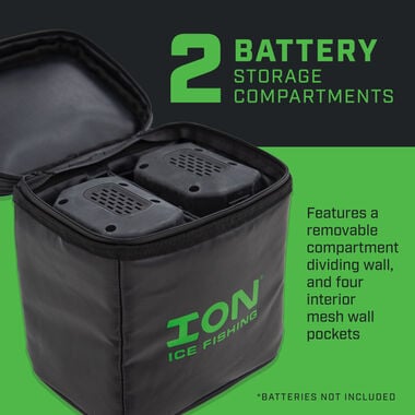 Ion Battery Bag, Storage, Lithium-Ion Batteries, Two Pockets, Waterproof, Black, large image number 7