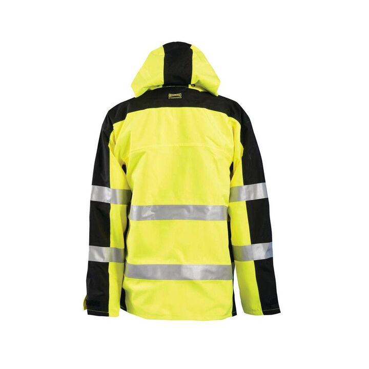 Occunomix Hi-Vis Yellow Workwear Premium Breathable Rain Jacket, large image number 1