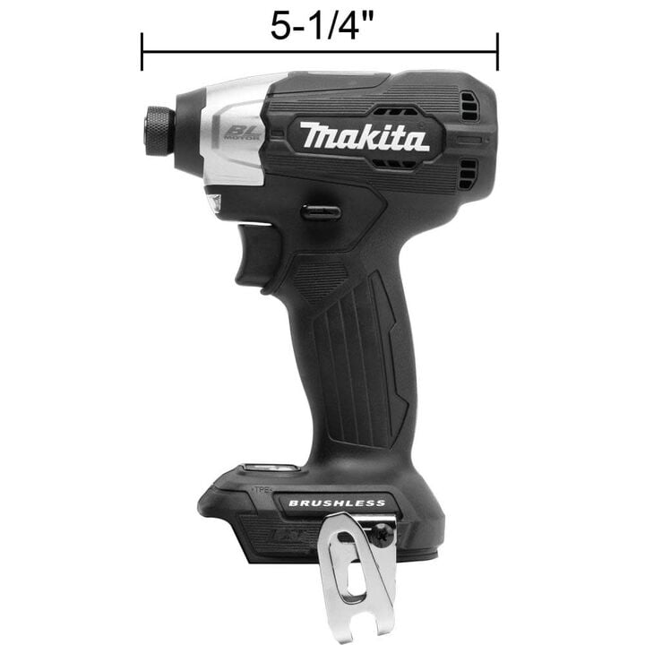 Makita 18V LXT Impact Driver Lithium Ion Sub Compact Brushless Cordless (Bare Tool) & ImpactX 100 pc. Driver Bit Set Bundle, large image number 4