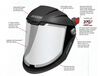 Jackson Safety Lightweight MAXVIEW Premium Face Shield with Ratcheting Headgear Clear Tint Uncoated Black, small image number 2