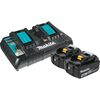 Makita Promotional 18 Volt LXT Lithium-Ion Battery and Dual Port Charger Starter Pack (5.0Ah), small image number 1