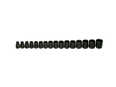 Wright Tool 1/2 In. Dr 16 pc. Impact Metric Socket Set 10 mm to 27 mm 6 pt Set