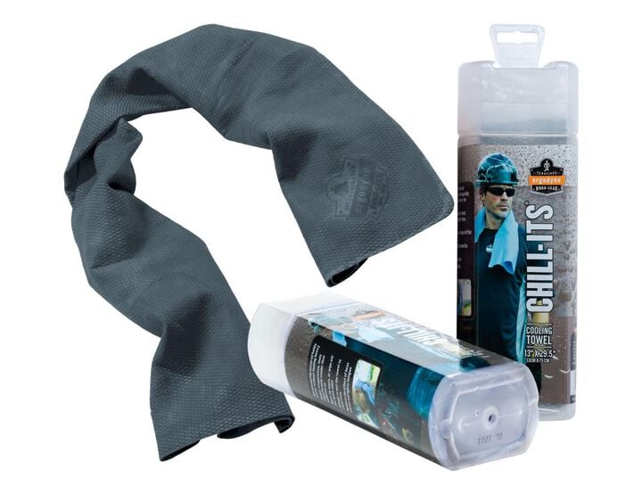 Ergodyne Chill-Its 6602 Evaporative Cooling Towel - Black