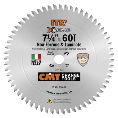 CMT 7-1/4in 60T Non-Ferrous & Laminate Circular Saw Blade