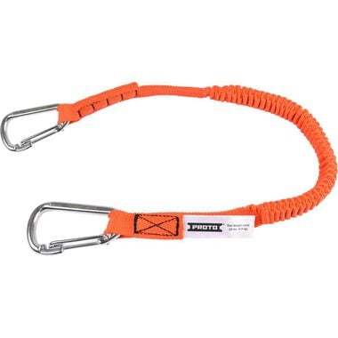 Proto Elastic Lanyard With 2 Stainless Steel Carabiners - 25 lb.