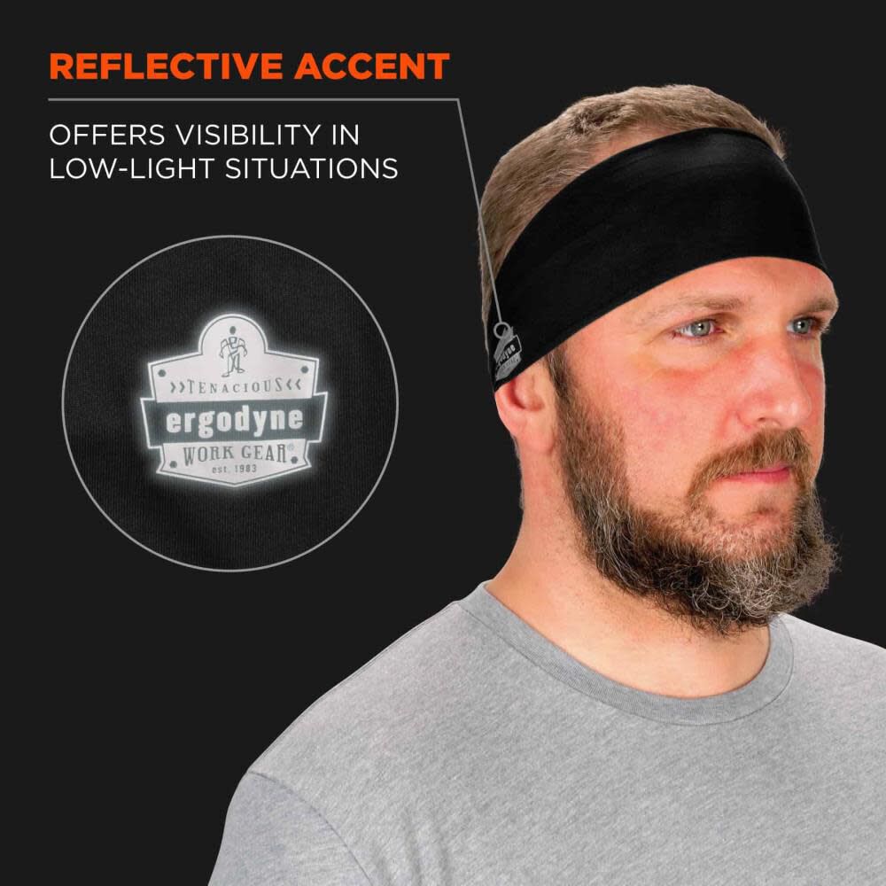 Ergodyne Chill Its 6634 Cooling Headband Black, large image number 7