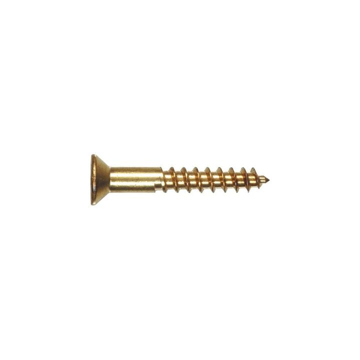 Hillman #10 x 1in Brass Flat Head Phillips Wood Screw 100pk, large image number 1
