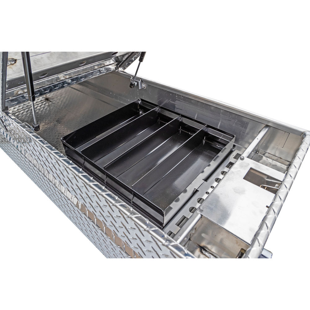 Buyers Products Company 23x27x71 Inch Diamond Tread Aluminum Gull Wing Truck Box, large image number 4