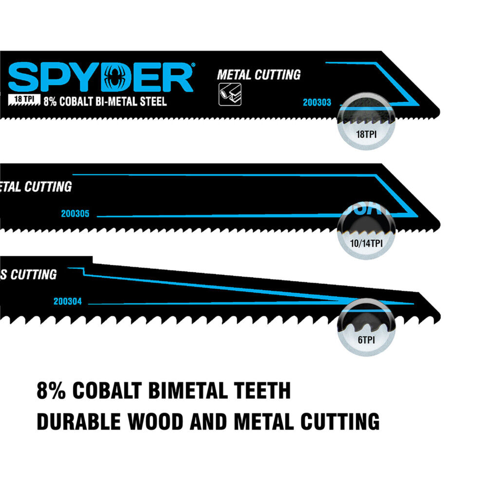 Spyder Reciprocating Blade Set 14 Pieces, large image number 4