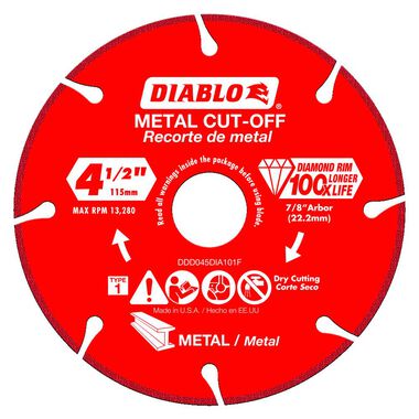 Diablo Tools 4-1/2in Diamond Metal Cut-Off Blade