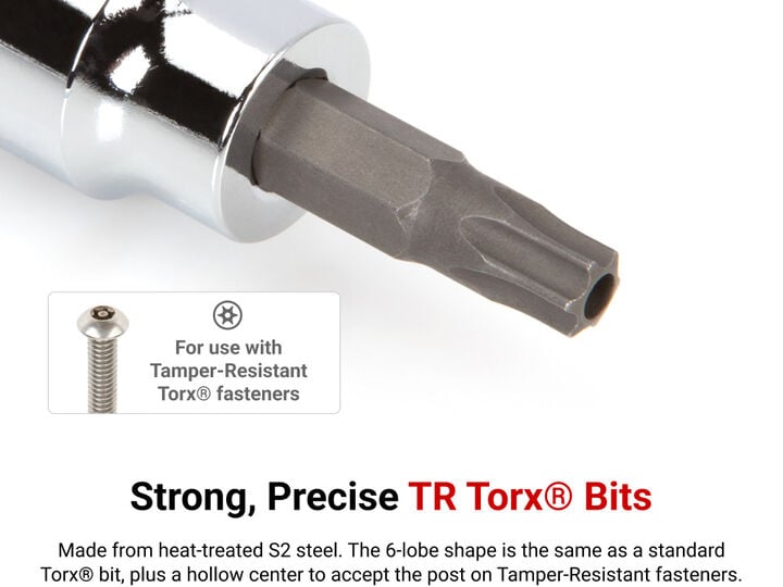 Tekton 3/8 Inch TR Torx Bit Socket Set with Rail, 12 Piece (TR10-TR60), large image number 1