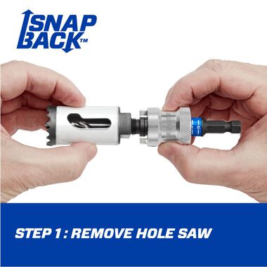 Lenox SNAP-BACK Quick Change Hole Saw Arbor 9/16 - 1 3/16in 3/8 S, large image number 5