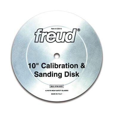 Freud 10 In. Calibration & Sanding Disc
