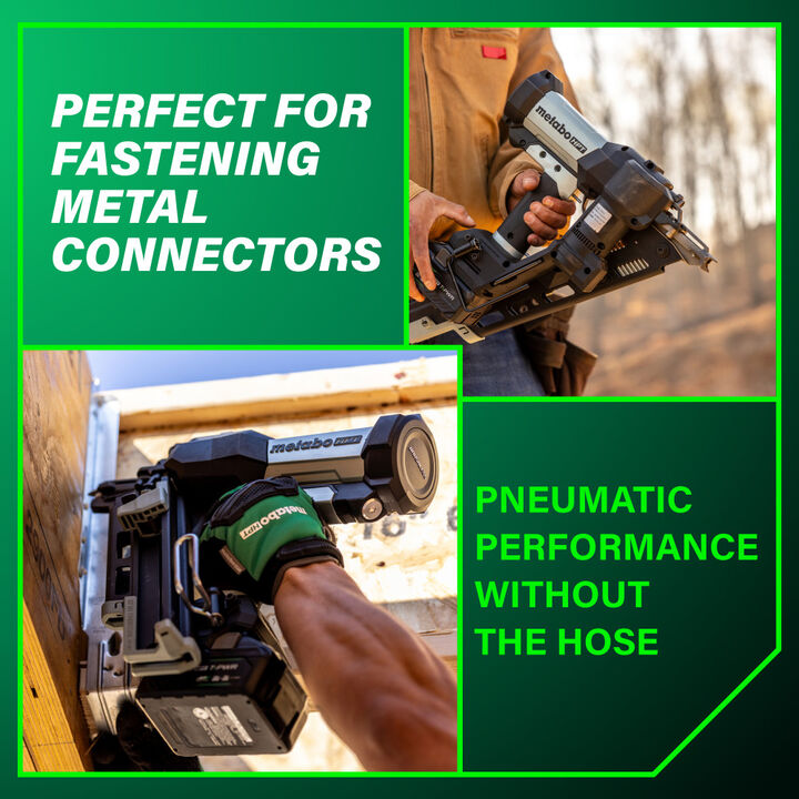 Metabo HPT Cordless Pneumatic 18V Metal Connector Nailer Kit, large image number 4