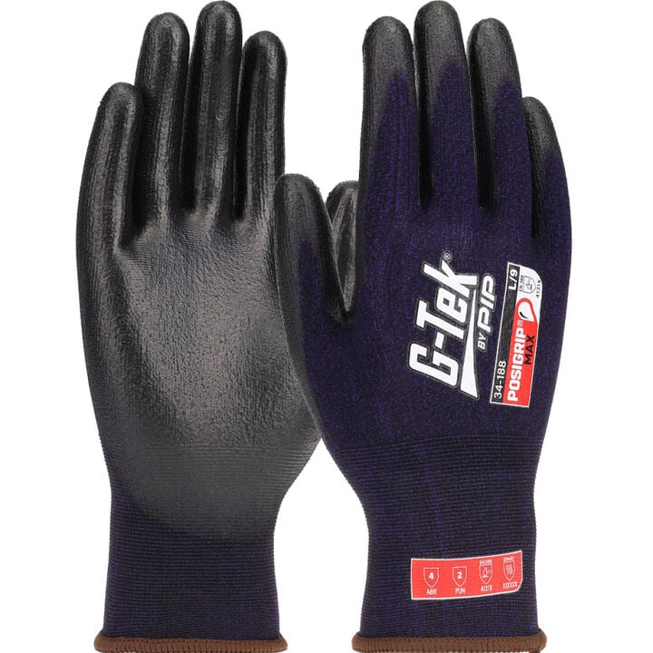 Protective Industrial Products G-Tek PosiGrip MAX Purple Black Gloves XL 12 Pair