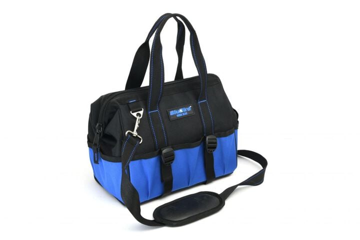BluBird Work Gear Large Black Polyester BigMouth Bag, 31 Pockets, large image number 1