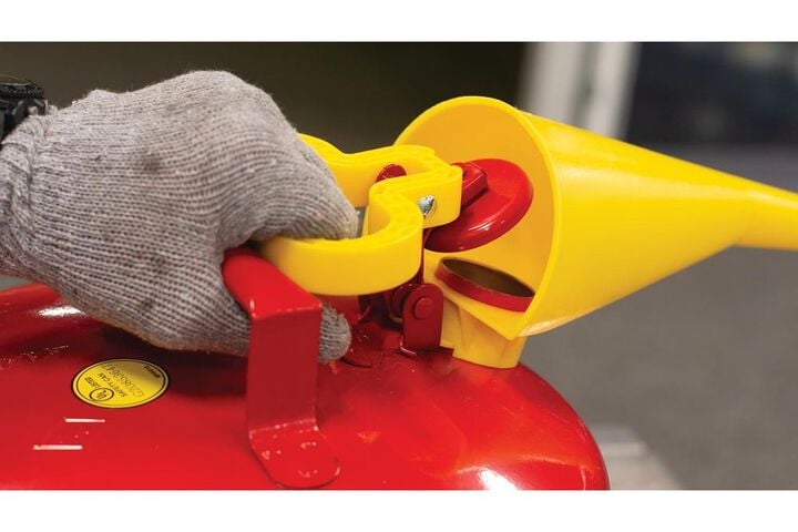 Eagle Manufacturing 12 Inch Height Yellow Polyethylene Funnel for Type I Safety Cans, large image number 3