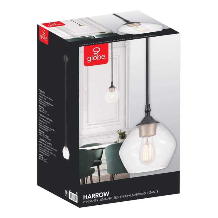Globe Electric Harrow Pendant Light Matte Black 60W E26 1 Light, large image number 2