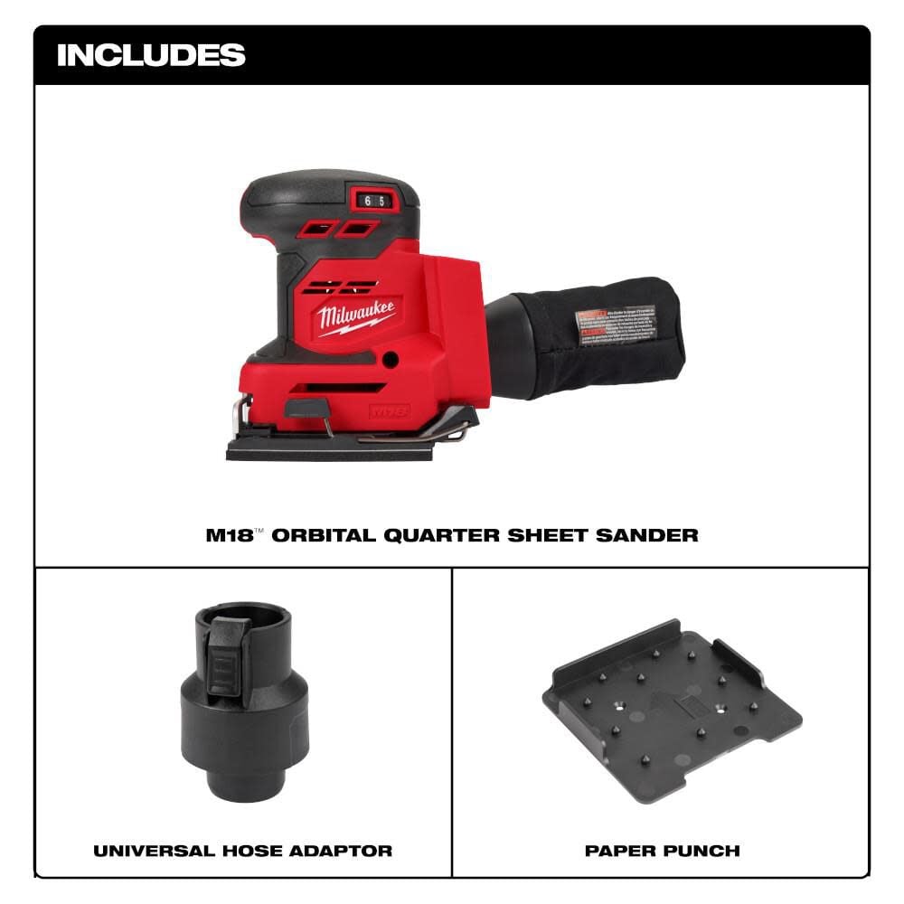 Milwaukee M18 Orbital 1 4 Sheet Sander Bare Tool 2649 20 Simolary simolary.com 6