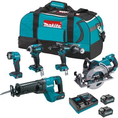 Makita 40V max XGT Brushless Cordless 5-Piece Combo Kit (4.0Ah)