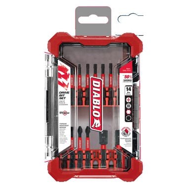 Diablo Tools Screwdriving Bit Set 14pc