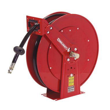 Reelcraft Twin Hydraulic Hose Reel with Hose Steel 1/2in x 50', large image number 0