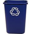Rubbermaid 41 qt Large Recycle Desk Side Container, small image number 1