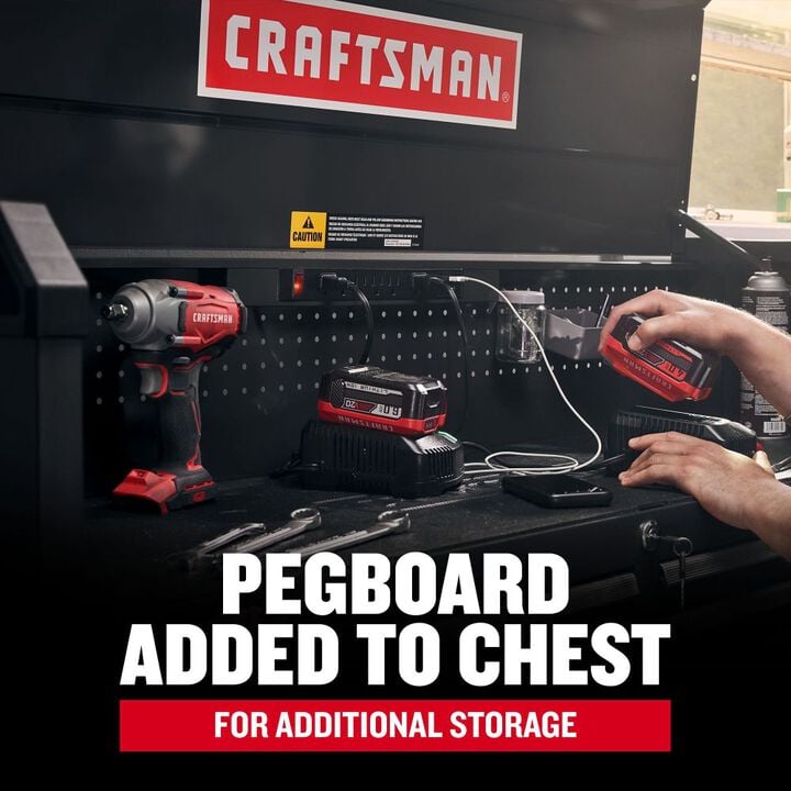 CRAFTSMAN S2000 Series 52 Inch Wide 8-Drawer Tool Chest, Black, large image number 5