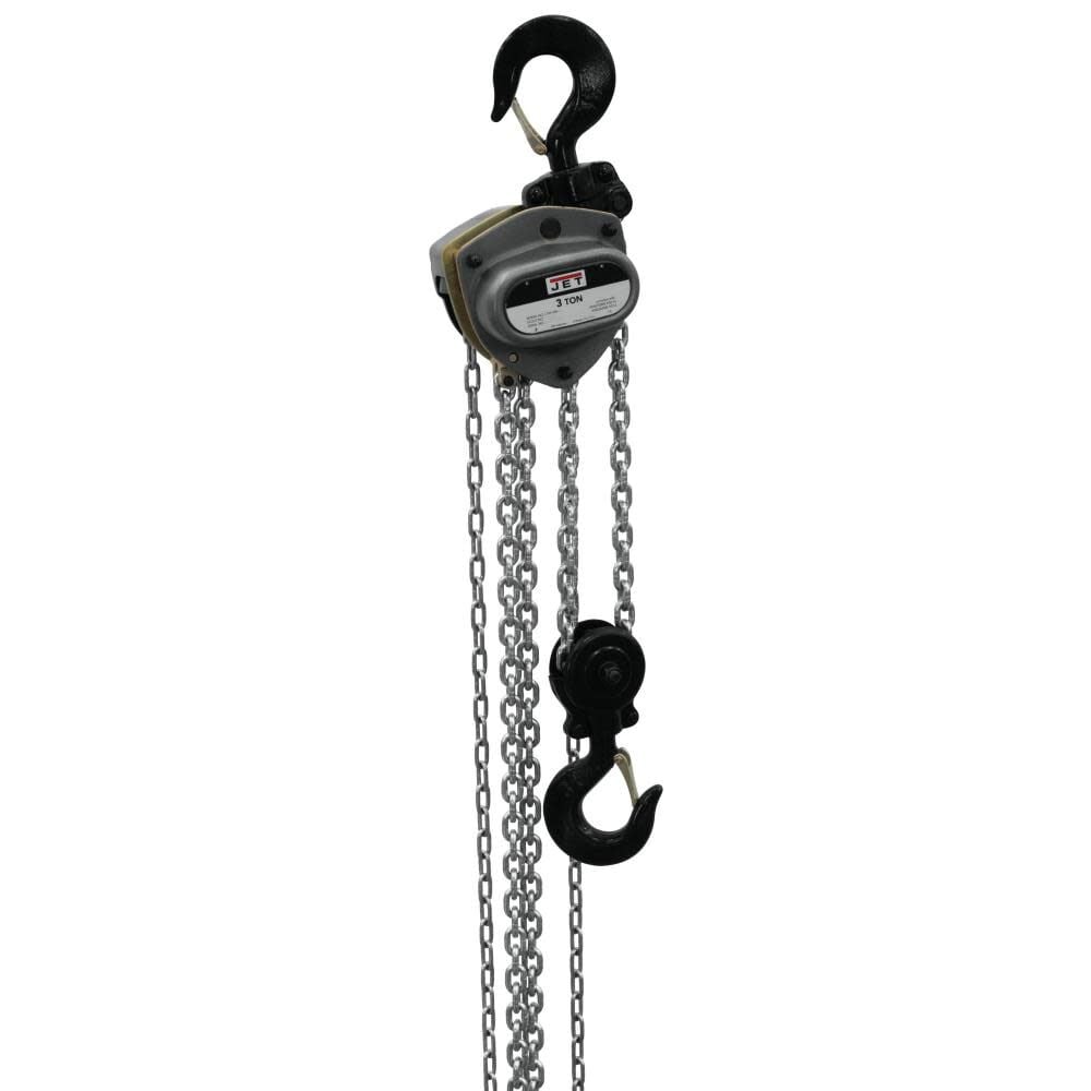 JET L100-300WO-15 3 Ton Hand Chain Hoist 15 Ft. Lift with Overload Protection – 207115