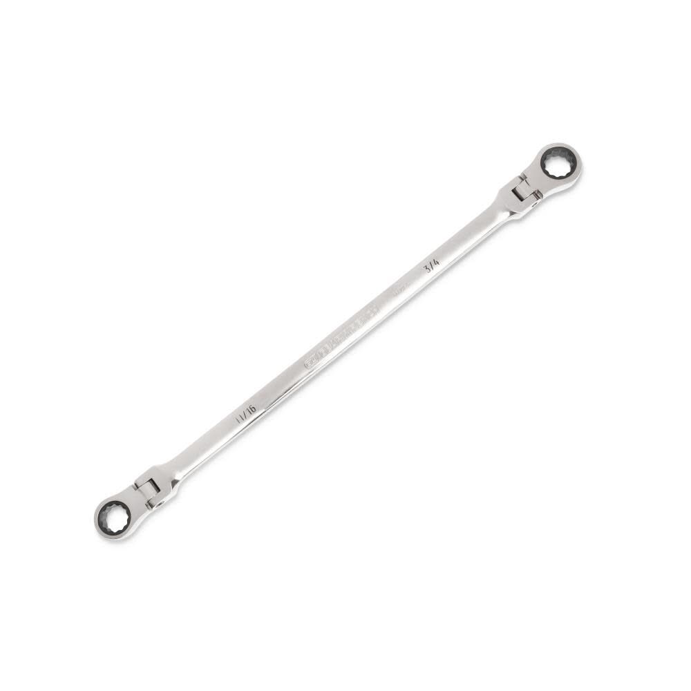 GEARWRENCH 90 Tooth 12 Point GearBox Double Flex Ratcheting Wrench 11/16x3/4, large image number 1