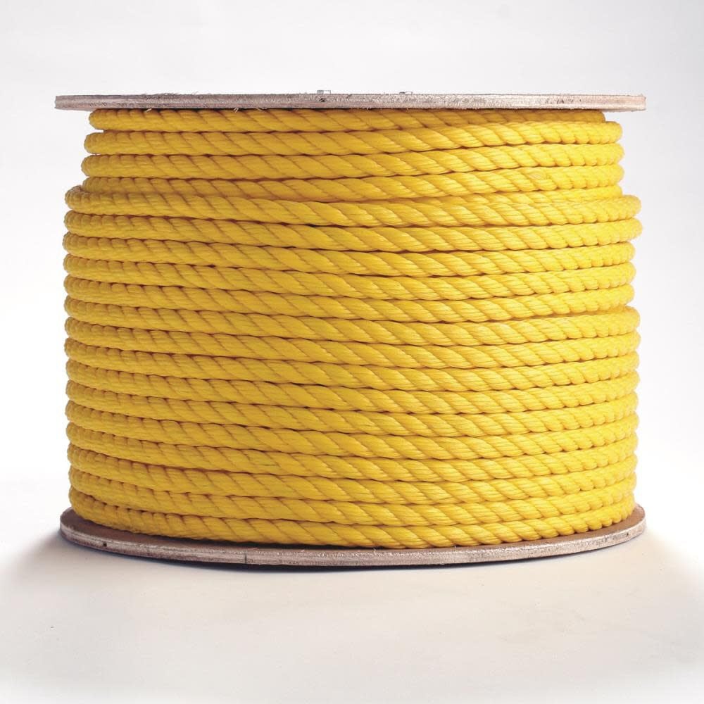 Erin Rope Twisted Yellow Polypropylene Rope 1/2 X 600′ – TWPY160600
