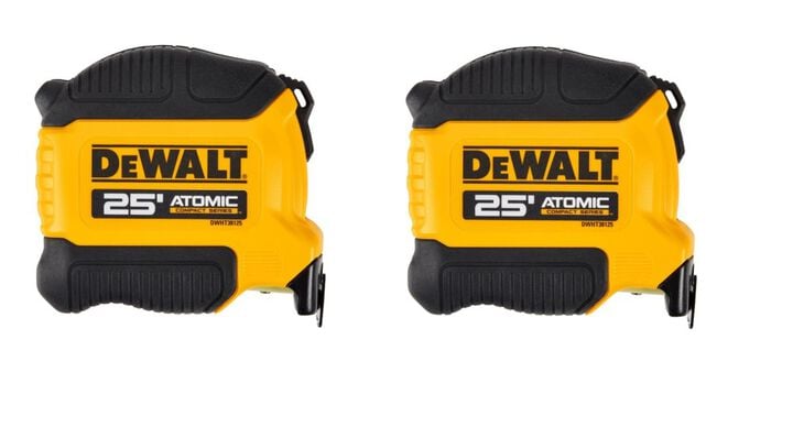 DEWALT ATOMIC Compact Series 25 Feet Tape Measure 2 Pack