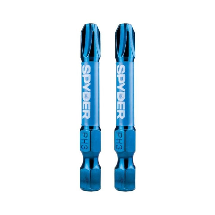 Spyder 2 Inch PH3 Impact Driver Bit, 2 Pieces