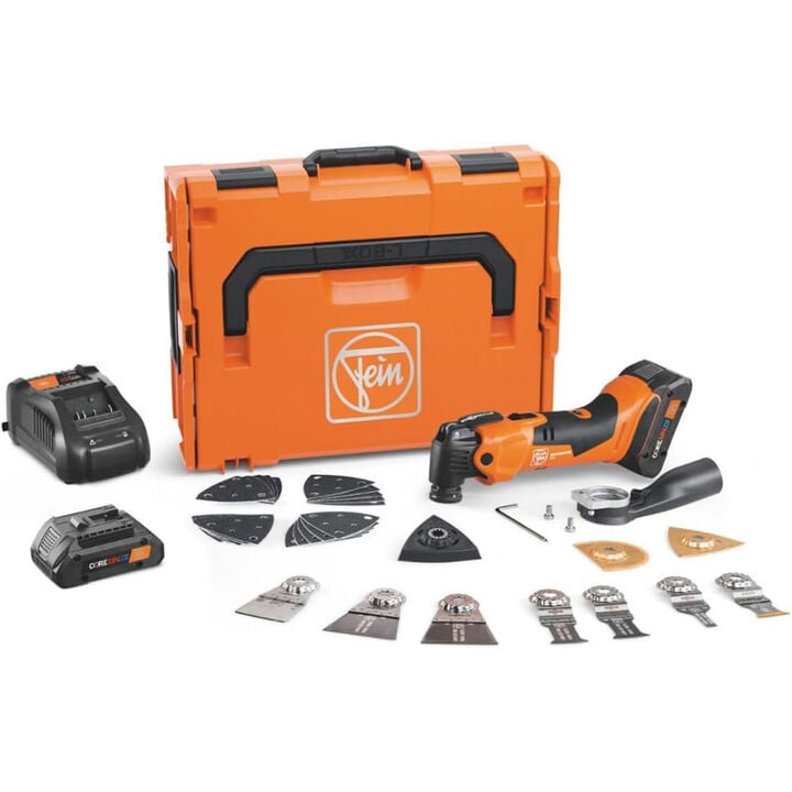 Fein Ampshare Multimaster Multi-Tool 500 Top Kit 4Ah 18V with Case 39pc