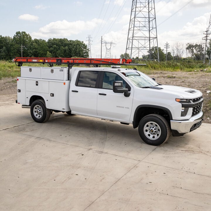 Buyers Products Company 18x16x88 Inch White Steel Topsider Truck Box, large image number 5
