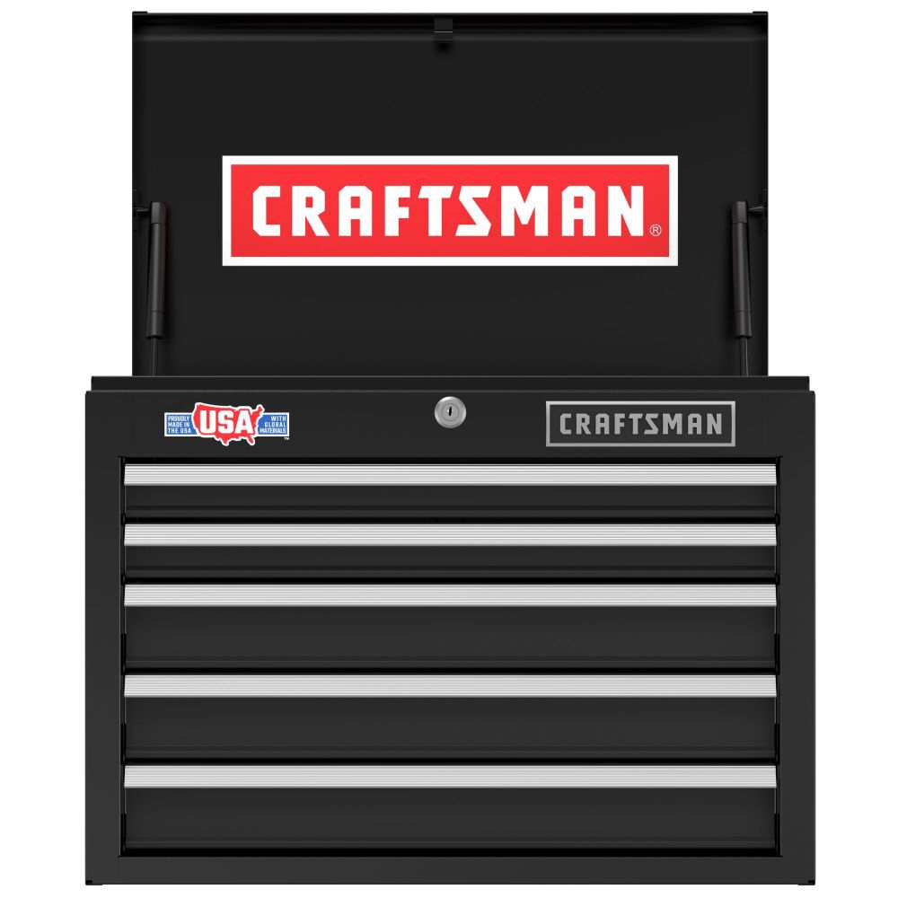 CRAFTSMAN S2000 25 Inch 5 Drawer Chest, Black, large image number 5