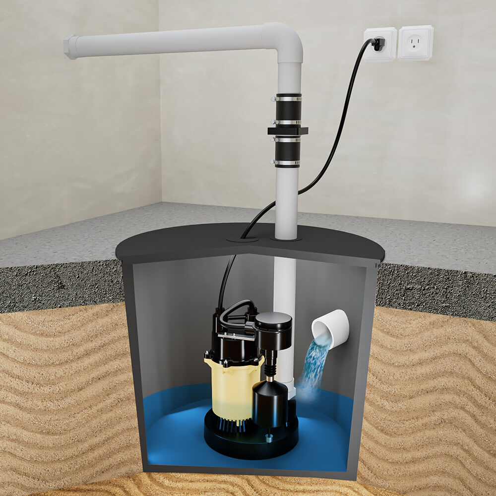 K2 Pumps Sump Pump 1/4 HP Cast Aluminum with Direct in Vertical Switch, large image number 5