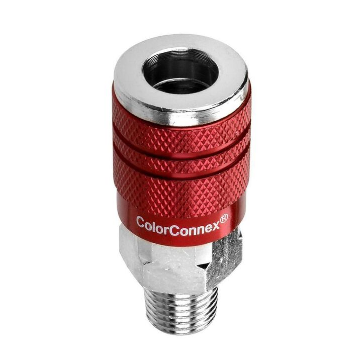 Flexzilla ColorConnex Type D 7pc 1/4in. Red Coupler & Plug Kit, large image number 3